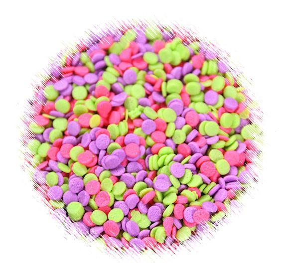 Mini Neon Dot Sprinkles: 3mm | www.sprinklebeesweet.com