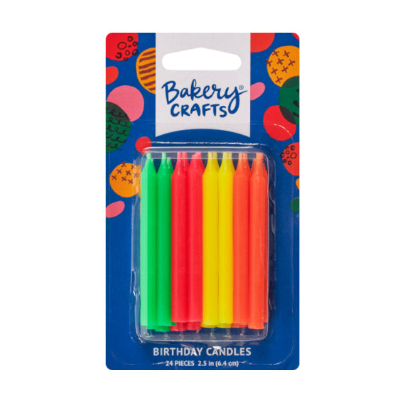 Neon Birthday Candles: Smooth | www.sprinklebeesweet.com