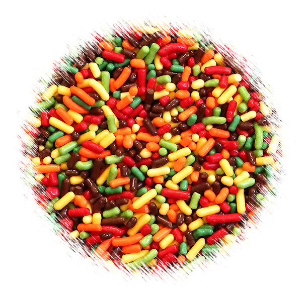 Fall Harvest Jimmies Sprinkles Mix | www.sprinklebeesweet.com