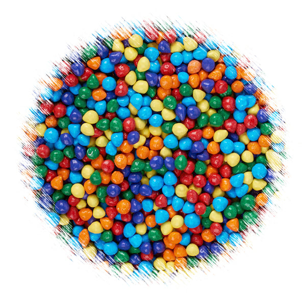 Mini Rainbow Candy Coated Chips | www.sprinklebeesweet.com