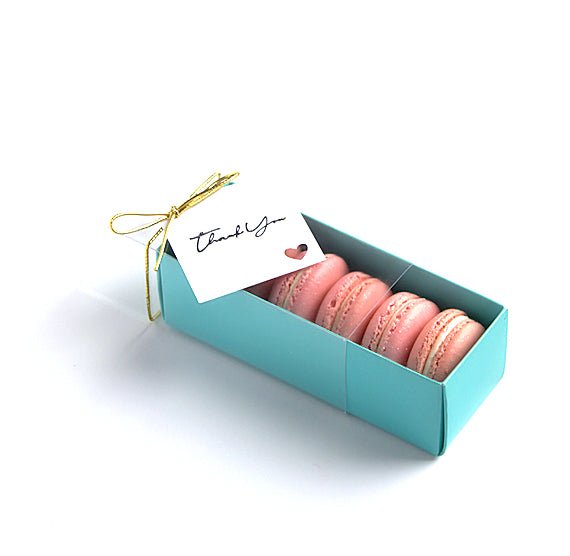 Small Aqua Macaron Box Set | www.sprinklebeesweet.com