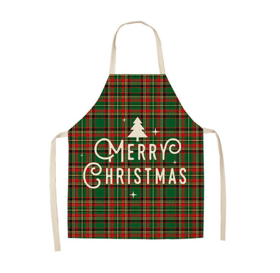 Merry Christmas Apron: Plaid | www.sprinklebeesweet.com