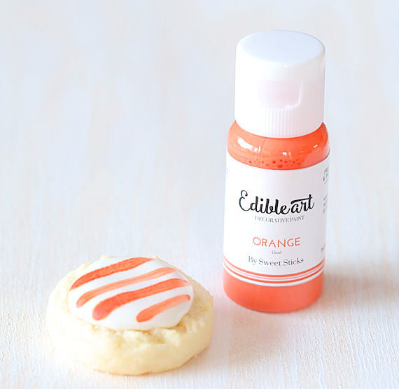 Orange Edible Art Paint | www.sprinklebeesweet.com