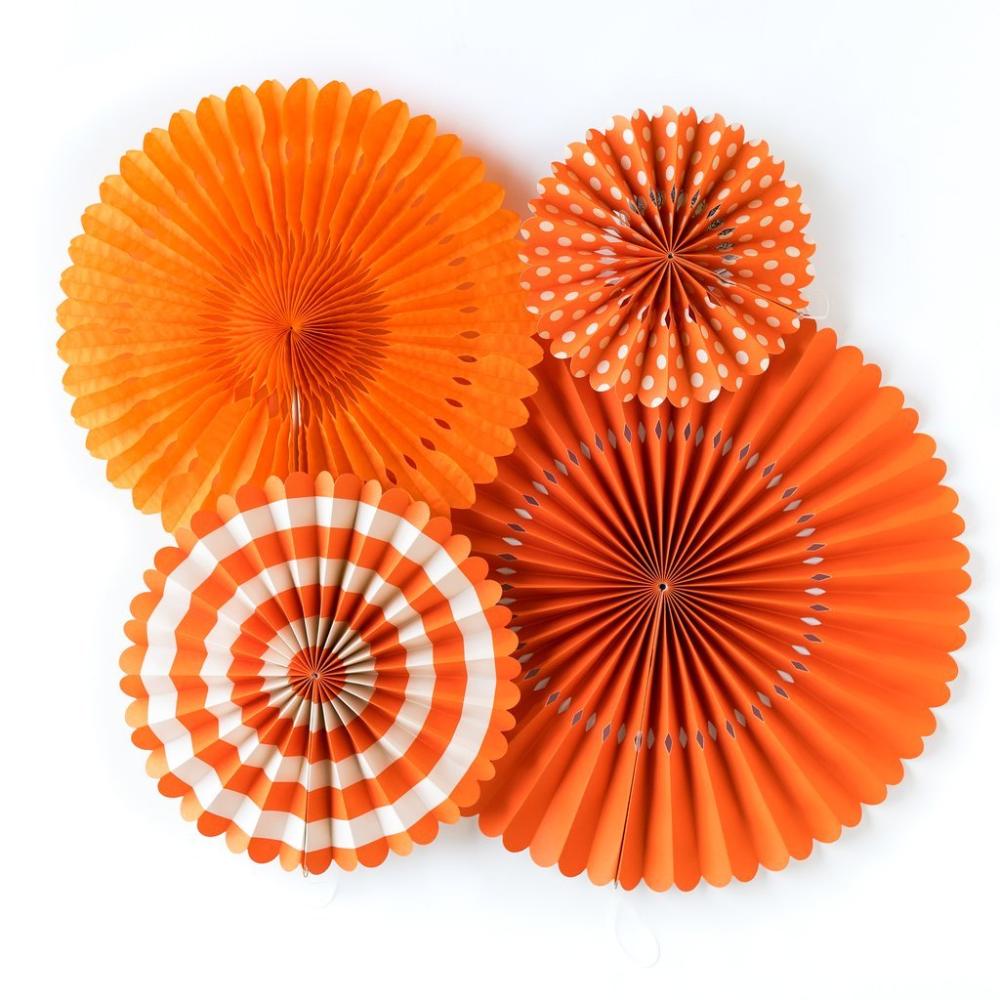 Orange Party Fans | www.sprinklebeesweet.com