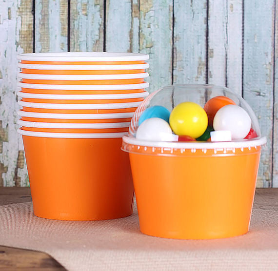 Large Yellow Ice Cream Cups: 8oz | www.sprinklebeesweet.com