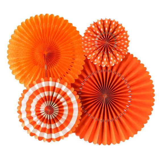 Orange Party Fans | www.sprinklebeesweet.com