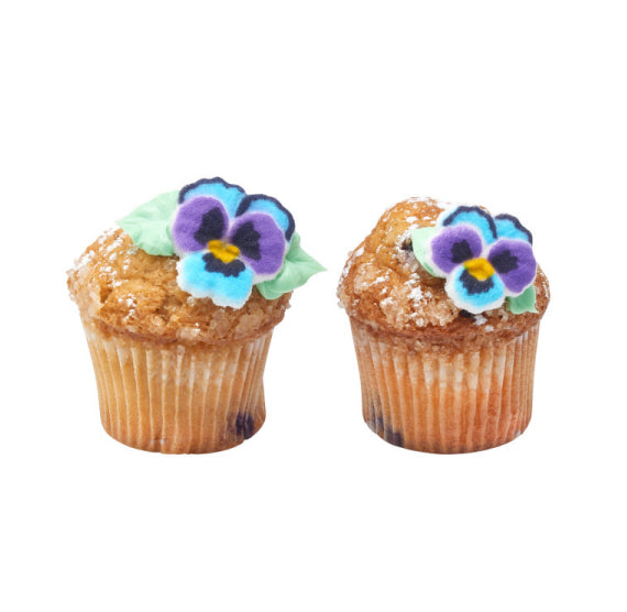 Pansies Sugar Toppers | www.sprinklebeesweet.com