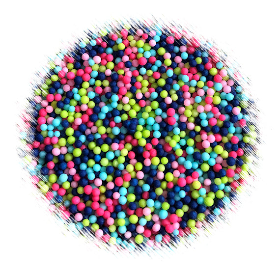 Paradise Nonpareils Mix: Pink & Navy | www.sprinklebeesweet.com
