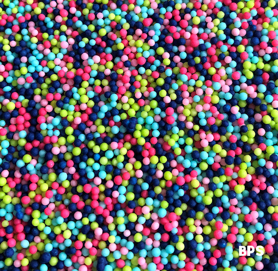 Paradise Nonpareils Mix: Pink & Navy | www.sprinklebeesweet.com