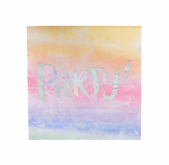 Iridescent Rainbow Napkins | www.sprinklebeesweet.com