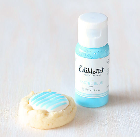 Pastel Blue Edible Art Paint | www.sprinklebeesweet.com