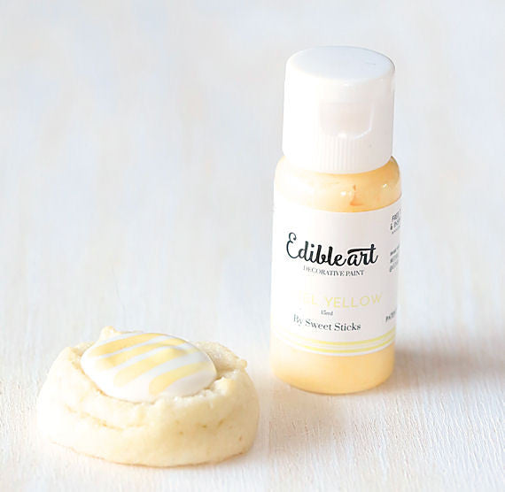 Pastel Yellow Edible Art Paint | www.sprinklebeesweet.com