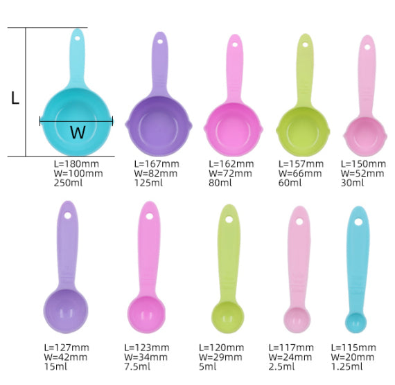 Pastel Measuring Cups & Spoons Set | www.sprinklebeesweet.com