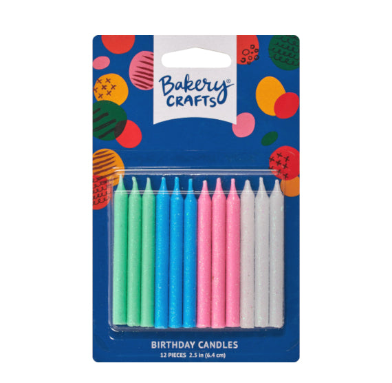 Glitter Birthday Candles: Pastel | www.sprinklebeesweet.com