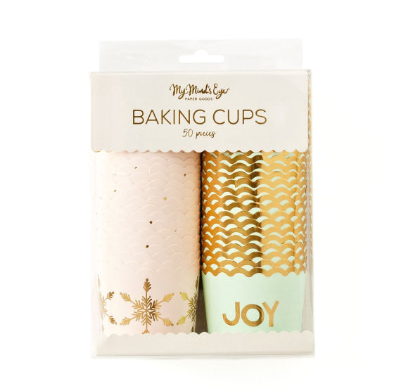 Christmas Baking Cups: Joy + Pastel | www.sprinklebeesweet.com