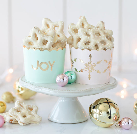 Christmas Baking Cups: Joy + Pastel | www.sprinklebeesweet.com