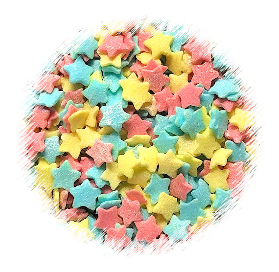 Shimmer Pastel Star Sprinkles | www.sprinklebeesweet.com
