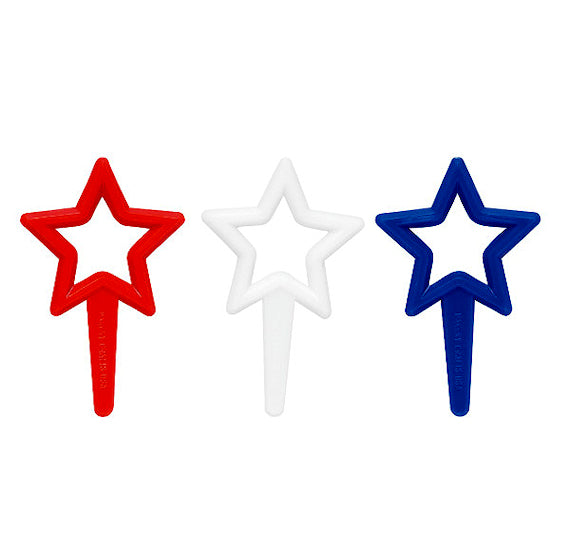 Patriotic Star Cupcake Picks | www.sprinklebeesweet.com