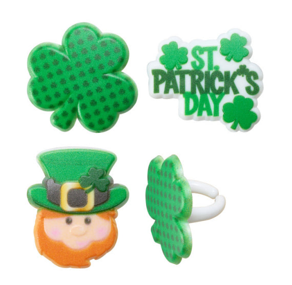 St Patrick's Day Cupcake Topper Rings | www.sprinklebeesweet.com