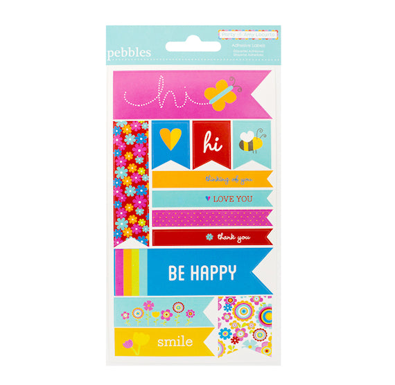 Be Happy Rainbow Banner Stickers | www.sprinklebeesweet.com