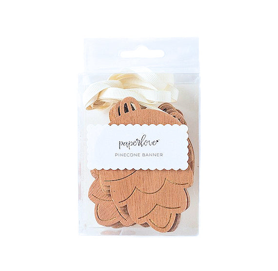 Wooden Pinecone Banner | www.sprinklebeesweet.com
