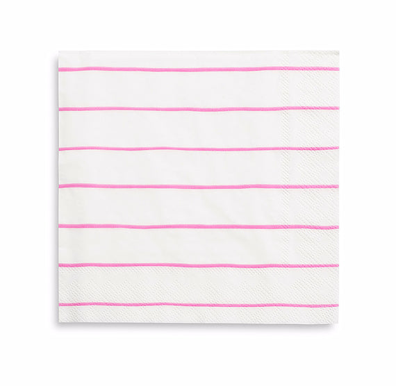 Striped Pink Napkins: Large | www.sprinklebeesweet.com