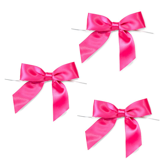 Pink Bows with Ties: 3" | www.sprinklebeesweet.com