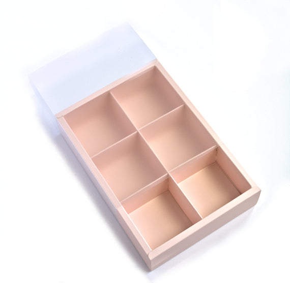 Blush Pink Cake Gem Boxes: 6 Cell | www.sprinklebeesweet.com