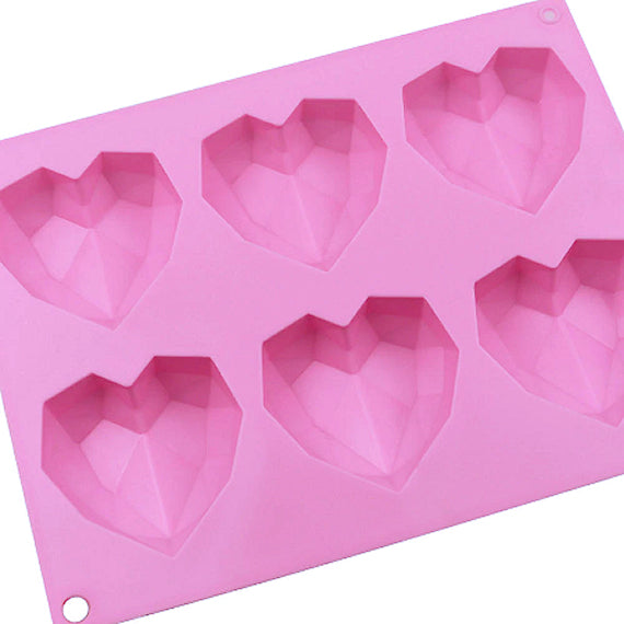 Geometric Heart Cake Gem Mold: Medium | www.sprinklebeesweet.com
