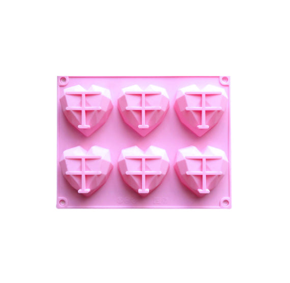 Geometric Heart Cake Gem Mold: Medium | www.sprinklebeesweet.com