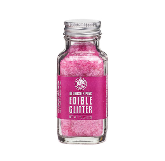 Pink Edible Glitter Flakes | www.sprinklebeesweet.com