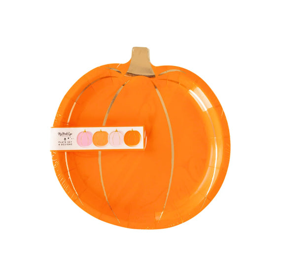 Halloween Pumpkin Plates: Pink + Orange | www.sprinklebeesweet.com