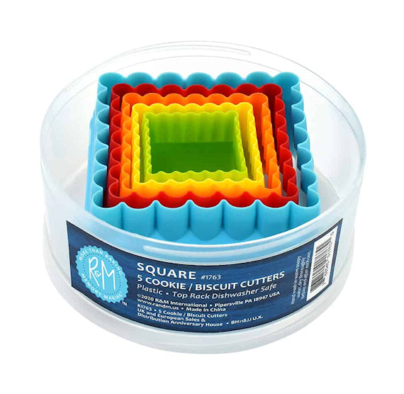 Square Cookie Cutter Set of 5 | www.sprinklebeesweet.com