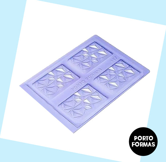 Geometric Chocolate Bar Mold: 4 Cavity | www.sprinklebeesweet.com