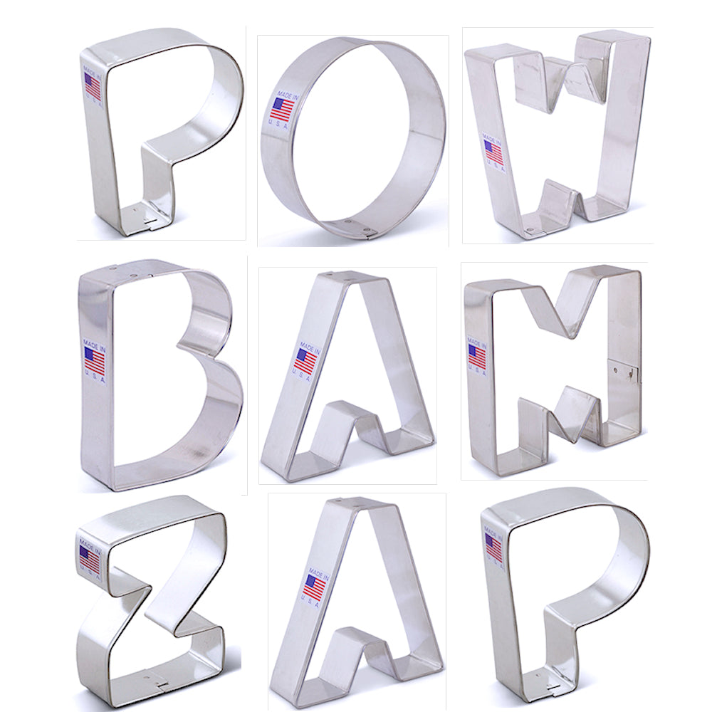 Superhero Cookie Cutters Set of Letters | www.sprinklebeesweet.com