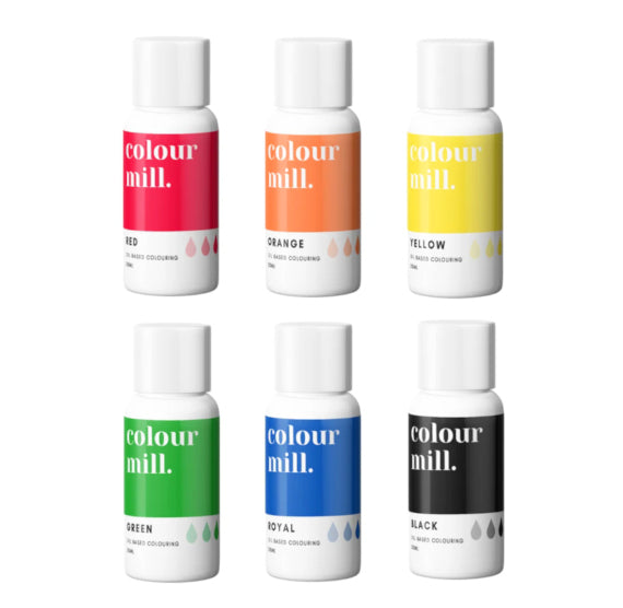 Colour Mill Oil Based Food Coloring Set: Primary Rainbow | www.sprinklebeesweet.com