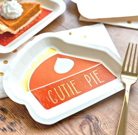 Pumpkin Pie Shaped Plates | www.sprinklebeesweet.com