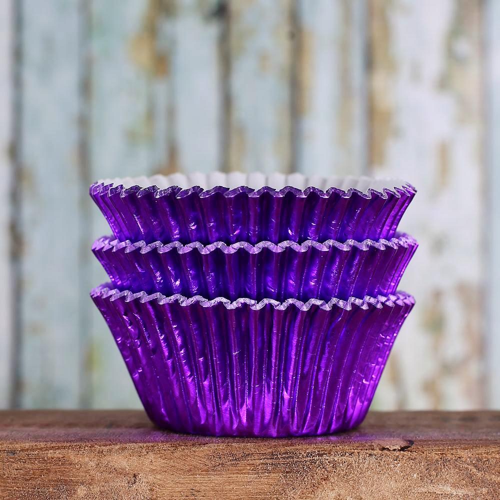 Bulk Cupcake Liners: Purple Foil | www.sprinklebeesweet.com