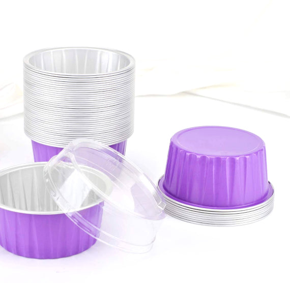 Cupcake Cups with Lids: Purple | www.sprinklebeesweet.com