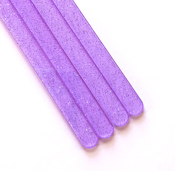 Acrylic Popsicle Sticks: Glitter Soft Purple | www.sprinklebeesweet.com