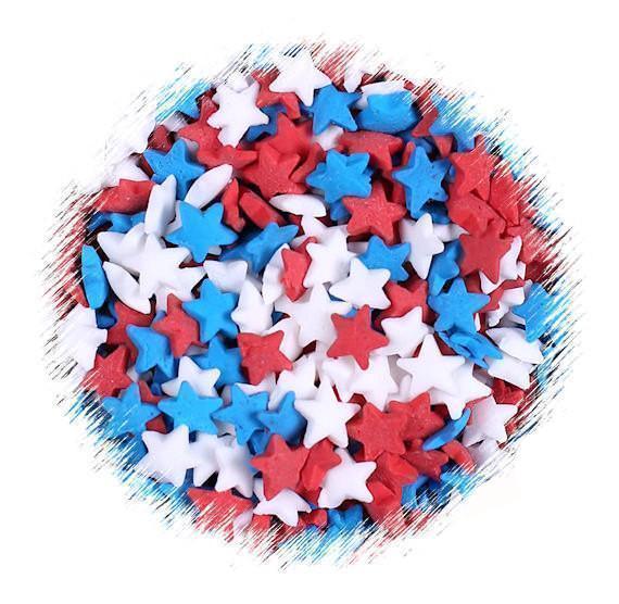 Patriotic Star Sprinkles | www.sprinklebeesweet.com