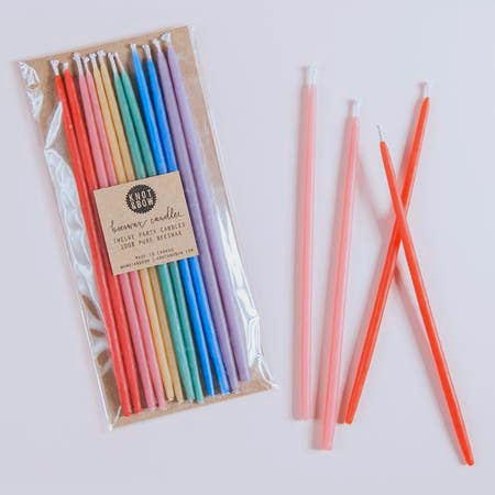 Rainbow Birthday Candles: 6" | www.sprinklebeesweet.com