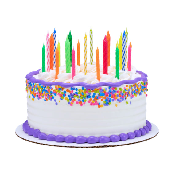 Neon Birthday Candles: Spiral | www.sprinklebeesweet.com