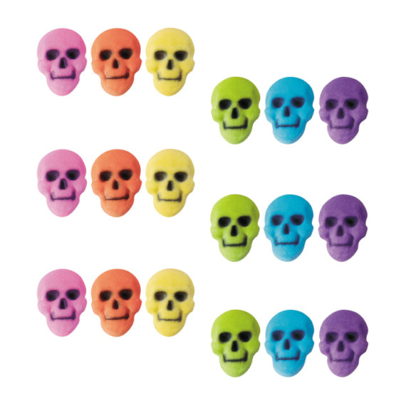 Rainbow Skull Sugar Toppers | www.sprinklebeesweet.com