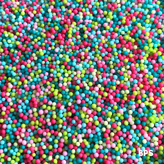 Rainforest Nonpareils Mix: Pink + Teal | www.sprinklebeesweet.com