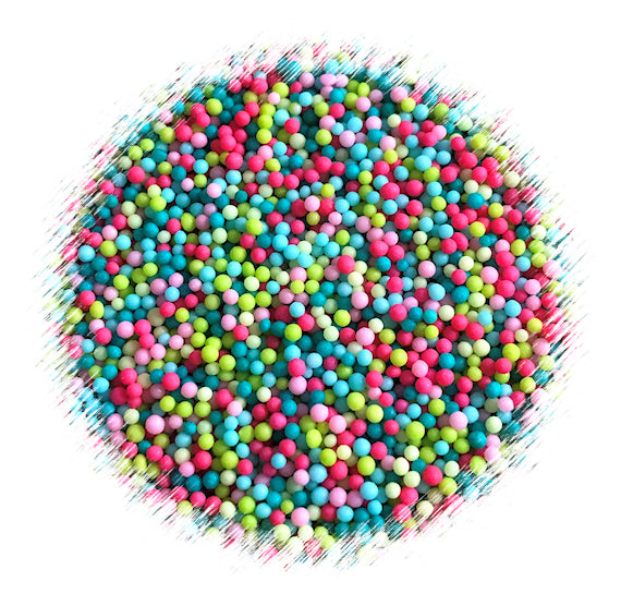 Rainforest Nonpareils Mix: Pink + Teal | www.sprinklebeesweet.com