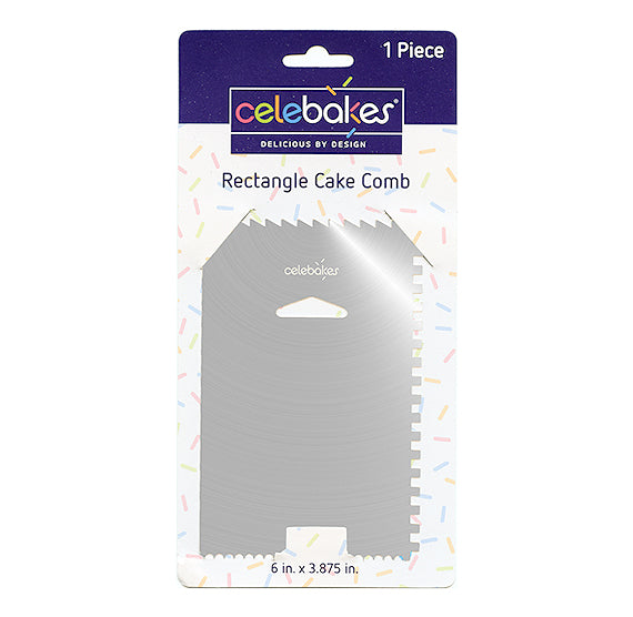 Stainless Steel Rectangle Cake Comb | www.sprinklebeesweet.com