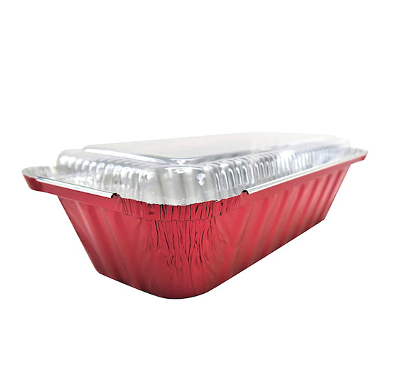 Red Foil Loaf Pans with Lids: 1.5lb | www.sprinklebeesweet.com