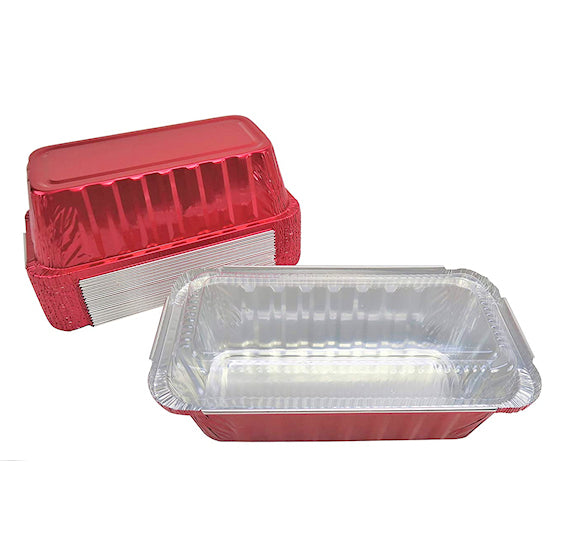 Red Foil Loaf Pans with Lids: 1.5lb | www.sprinklebeesweet.com