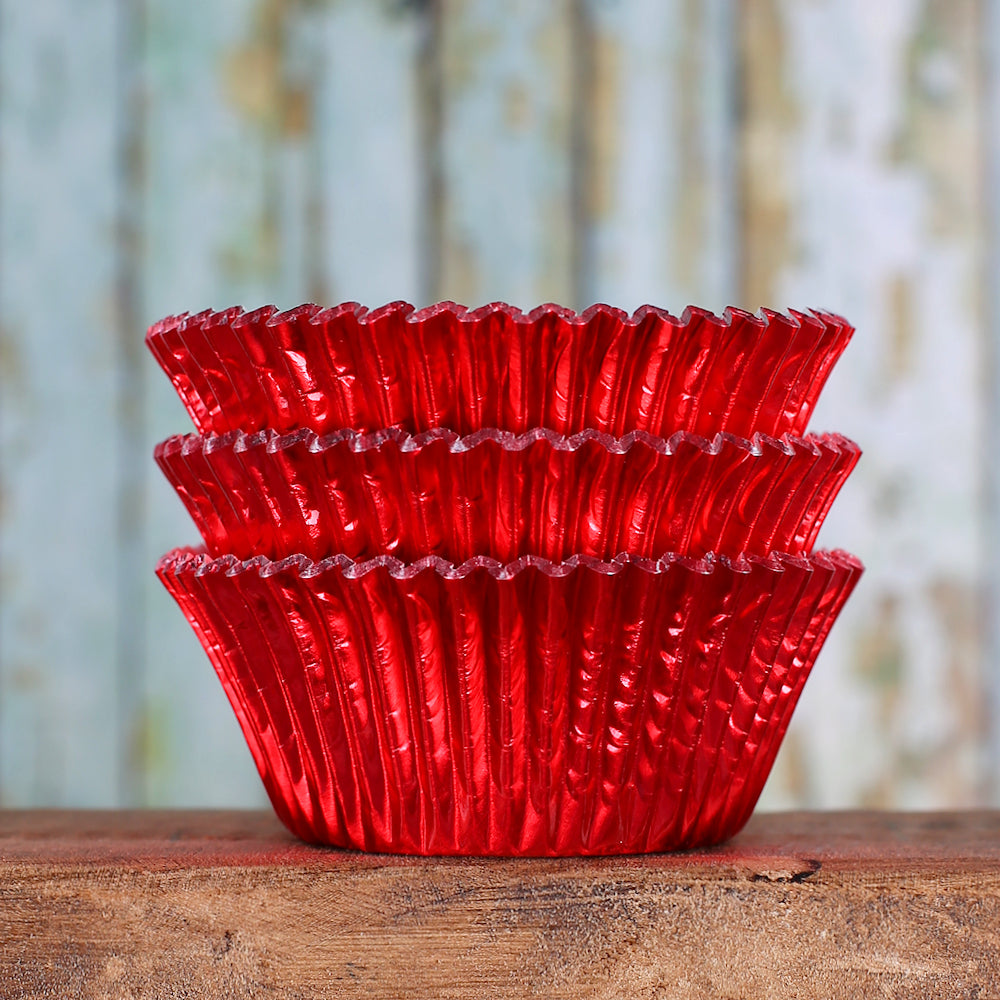 Bulk Cupcake Liners: Red Foil | www.sprinklebeesweet.com